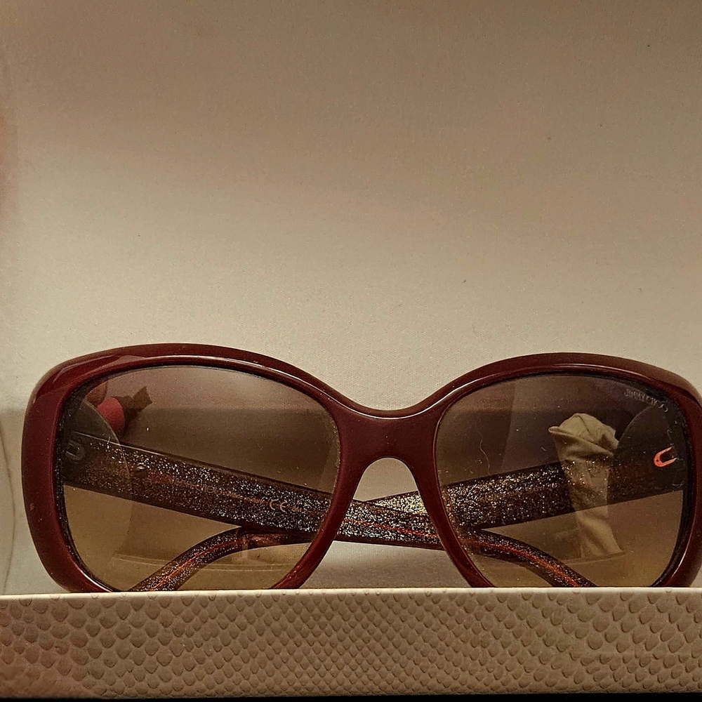 Jimmy Choo Burgundy Sunglasses